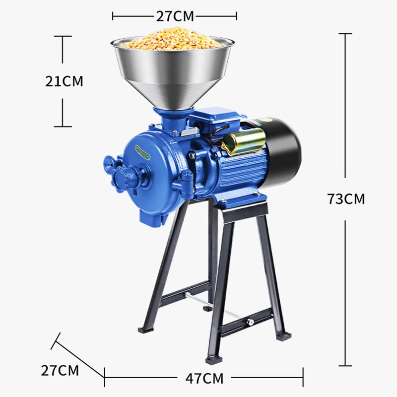 Corn grinder household 220V dry and wet dual-purpose small commercial grain superfine feed mill 3000W/4000W