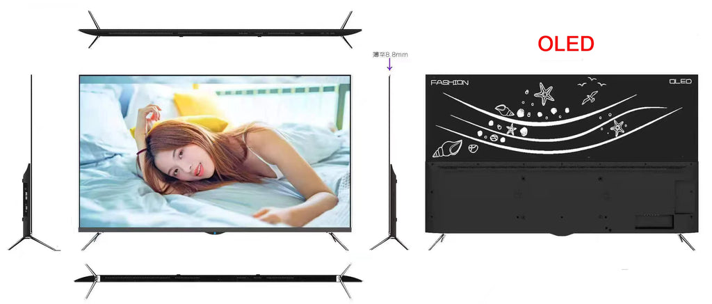 TCL 120Hz Gaming TV OLED 4K Google TV 55 65 75 85 100 120 Inch Smart Android 14 TV HDMI 2.1 AI Voice Control Cinema Display