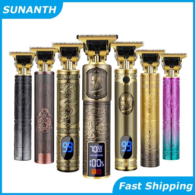 New Hair Clipper For Men's Beard Shaver Professional Version of Wireless Electric  Hair Trimmer Retro T9 Hair Cutting Machine