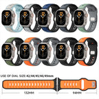 For Iwatch Series 11 10 9 8 7 6 5 4 SE3 Ultra 1 2 Silicone Strap Sports Band for Apple Watch 49mm 46mm 45mm 44mm 42mm 41mm 40mm