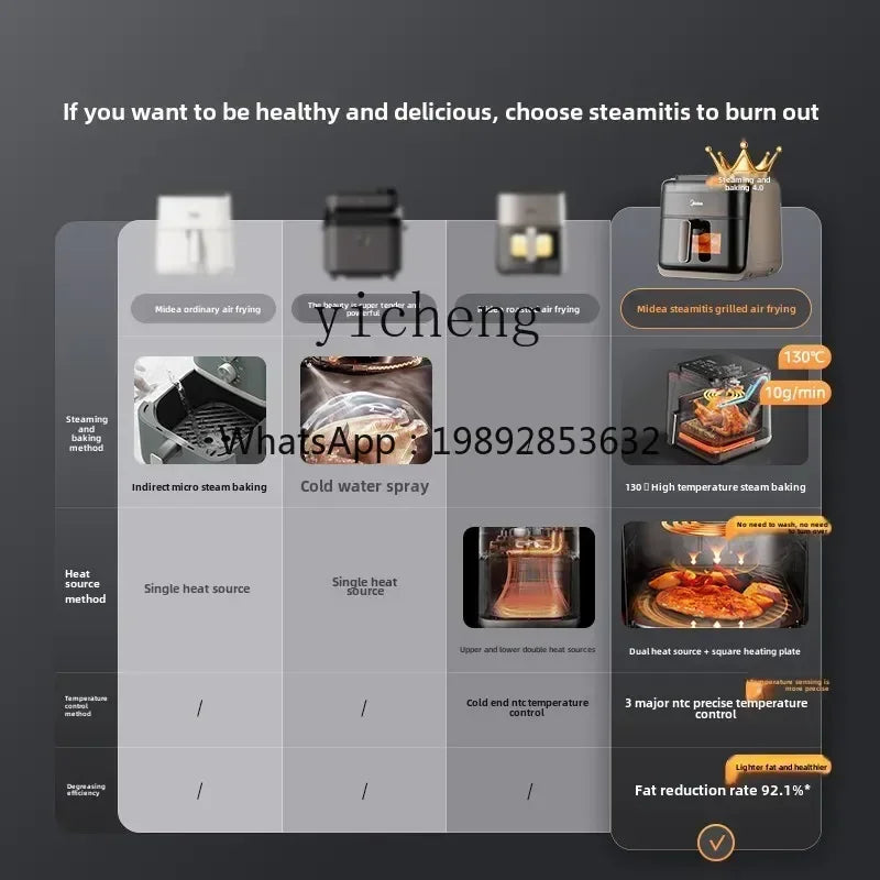 ABB   Air Fryer Household Steam Baking Multifunctional Large Capacity Steam Baking Integrated New Electric Oven
