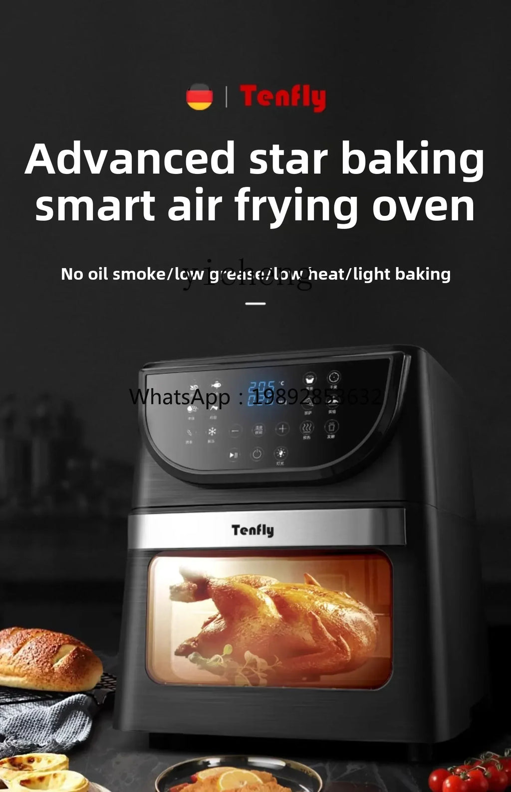 KX  Air Fryer Electric Oven Household Small Multifunctional Integrated Baked Meat Skewers