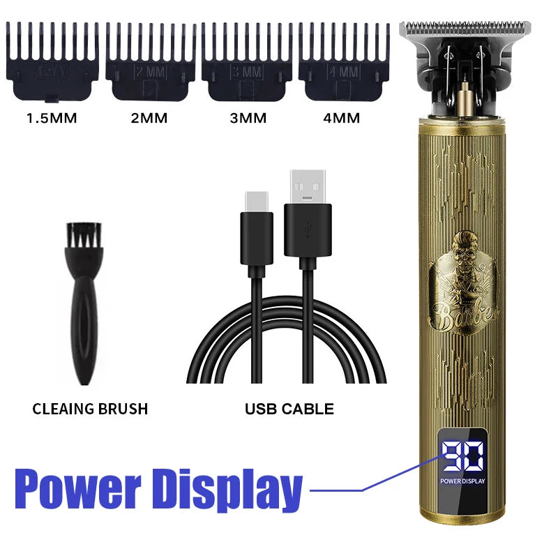 New Hair Clipper For Men's Beard Shaver Professional Version of Wireless Electric  Hair Trimmer Retro T9 Hair Cutting Machine