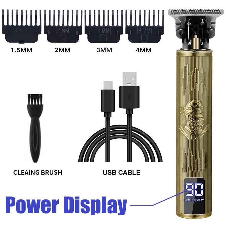 New Hair Clipper For Men's Beard Shaver Professional Version of Wireless Electric  Hair Trimmer Retro T9 Hair Cutting Machine