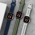 For Iwatch Series 11 10 9 8 7 6 5 4 SE3 Ultra 1 2 Silicone Strap Sports Band for Apple Watch 49mm 46mm 45mm 44mm 42mm 41mm 40mm