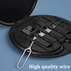 Multi USB Type C to C 60W Charging Adapter Cable Kit USB C to Lighting Conversion Set USB A & Type C to Micro/Type C/Lighting