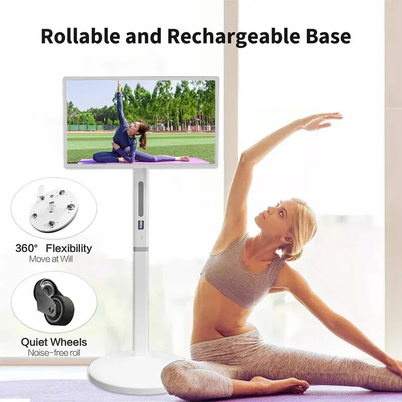23.8-Inch Portable Smart TV All-In-One Multimedia Indoor Movable Screen Wireless Display with Text Function