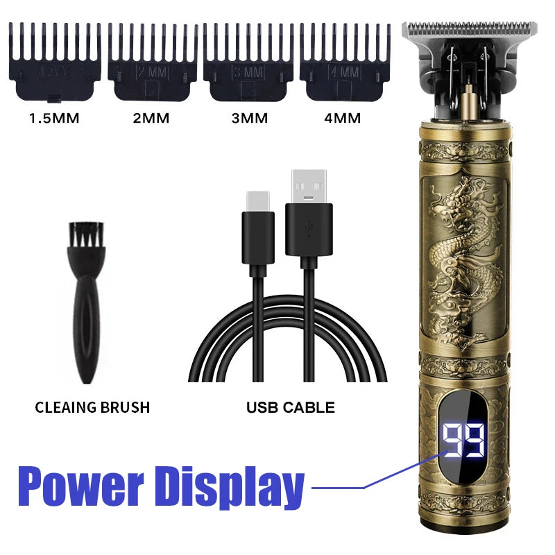 New Hair Clipper For Men's Beard Shaver Professional Version of Wireless Electric  Hair Trimmer Retro T9 Hair Cutting Machine