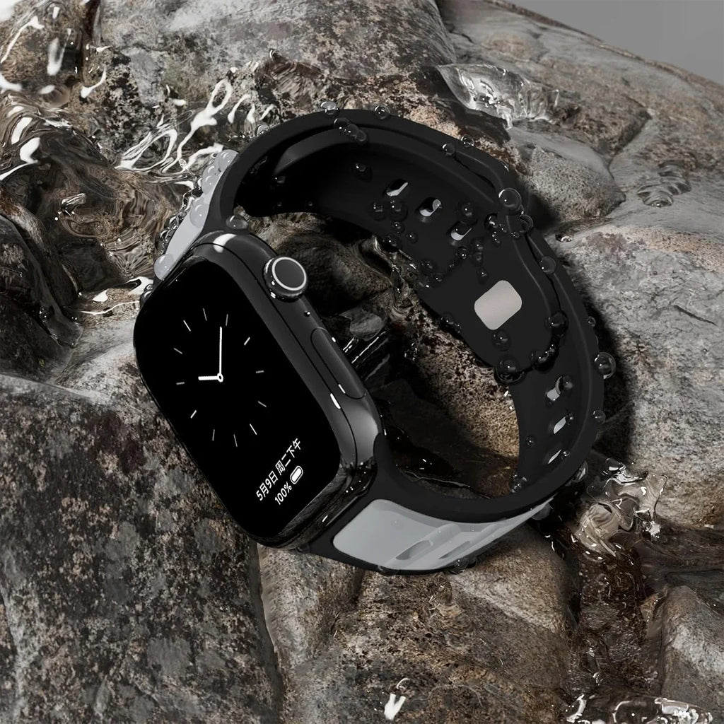 For Iwatch Series 11 10 9 8 7 6 5 4 SE3 Ultra 1 2 Silicone Strap Sports Band for Apple Watch 49mm 46mm 45mm 44mm 42mm 41mm 40mm