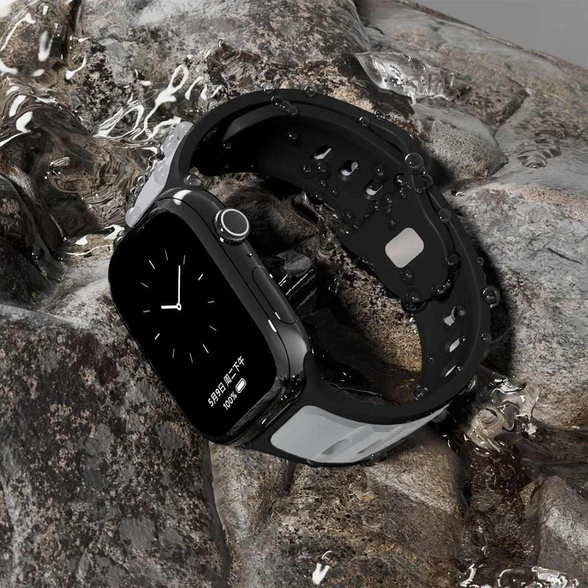 For Iwatch Series 11 10 9 8 7 6 5 4 SE3 Ultra 1 2 Silicone Strap Sports Band for Apple Watch 49mm 46mm 45mm 44mm 42mm 41mm 40mm