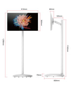 23.8-Inch Portable Smart TV All-In-One Multimedia Indoor Movable Screen Wireless Display with Text Function