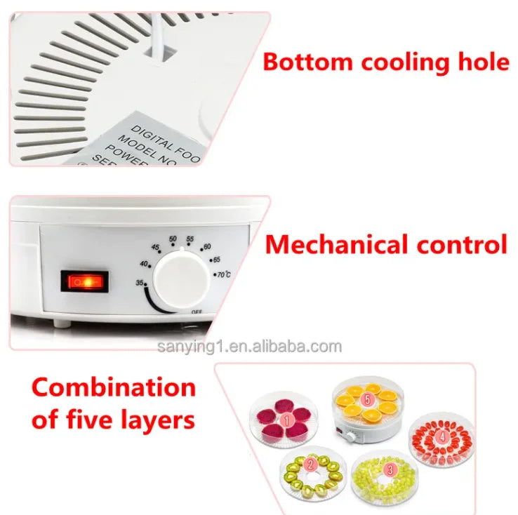 5 Layer Household Multi-Function Food Dehydrator Fruit Vegetable Drying Machine