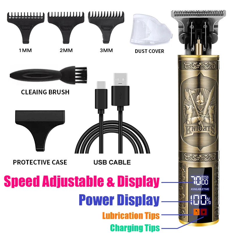 New Hair Clipper For Men's Beard Shaver Professional Version of Wireless Electric  Hair Trimmer Retro T9 Hair Cutting Machine