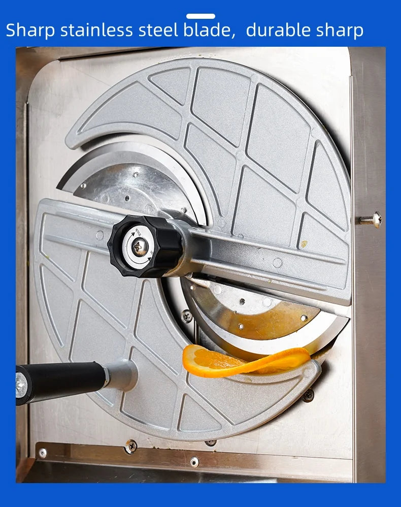 Commercial Vegetable and Fruit Multi-Function Slicer Electric Automatic Lemon Potato Slicer Manual and Electric Dual Use