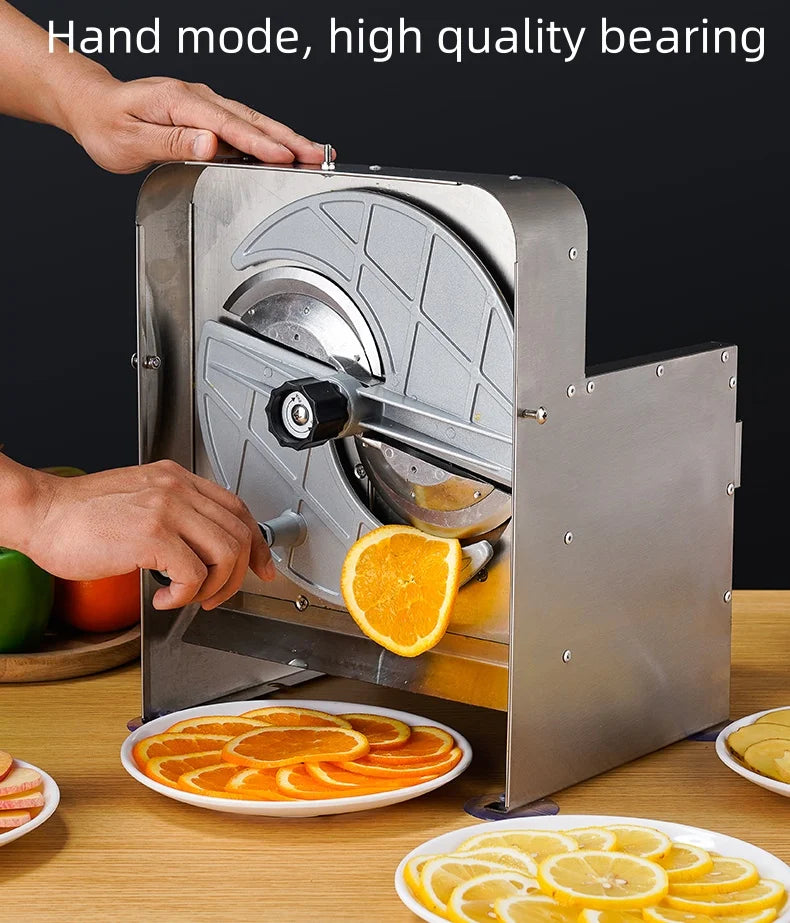 Commercial Vegetable and Fruit Multi-Function Slicer Electric Automatic Lemon Potato Slicer Manual and Electric Dual Use