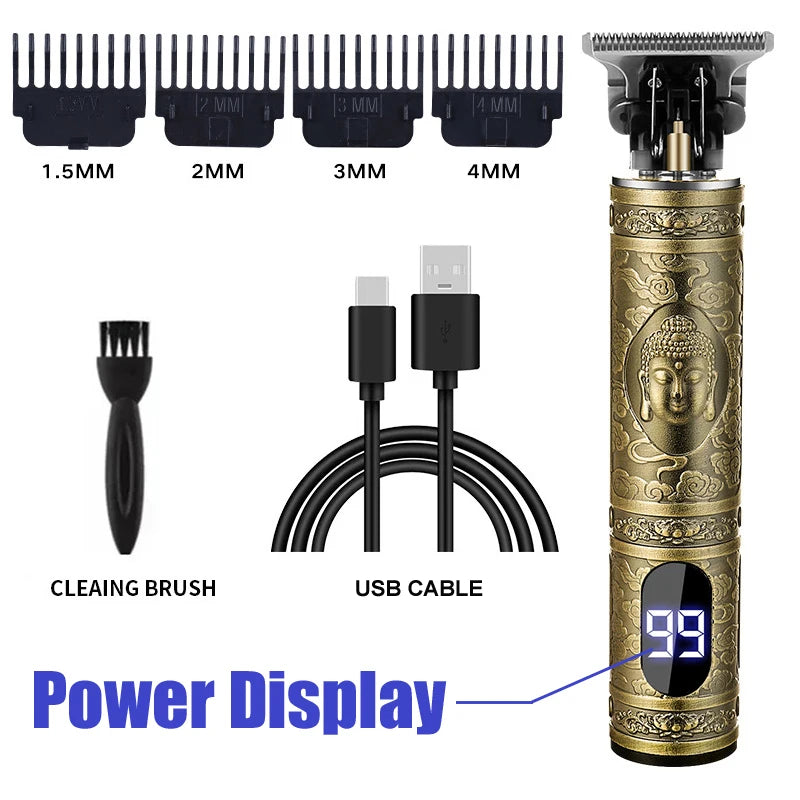New Hair Clipper For Men's Beard Shaver Professional Version of Wireless Electric  Hair Trimmer Retro T9 Hair Cutting Machine