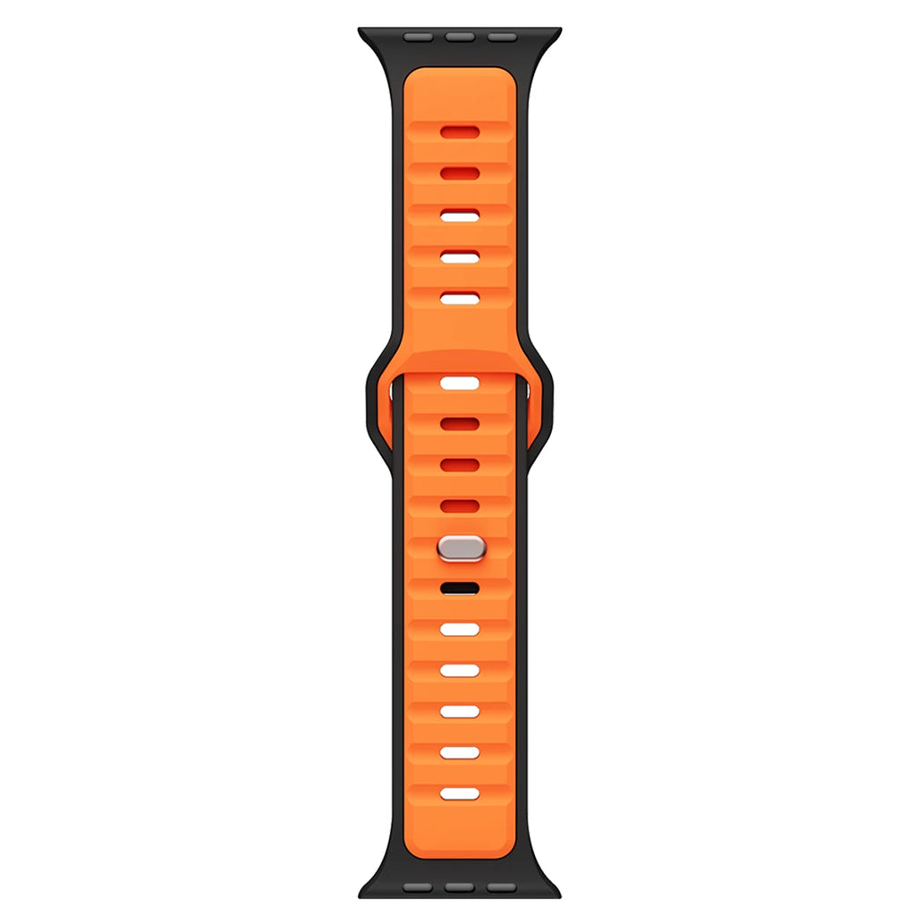 For Iwatch Series 11 10 9 8 7 6 5 4 SE3 Ultra 1 2 Silicone Strap Sports Band for Apple Watch 49mm 46mm 45mm 44mm 42mm 41mm 40mm