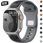 For Iwatch Series 11 10 9 8 7 6 5 4 SE3 Ultra 1 2 Silicone Strap Sports Band for Apple Watch 49mm 46mm 45mm 44mm 42mm 41mm 40mm