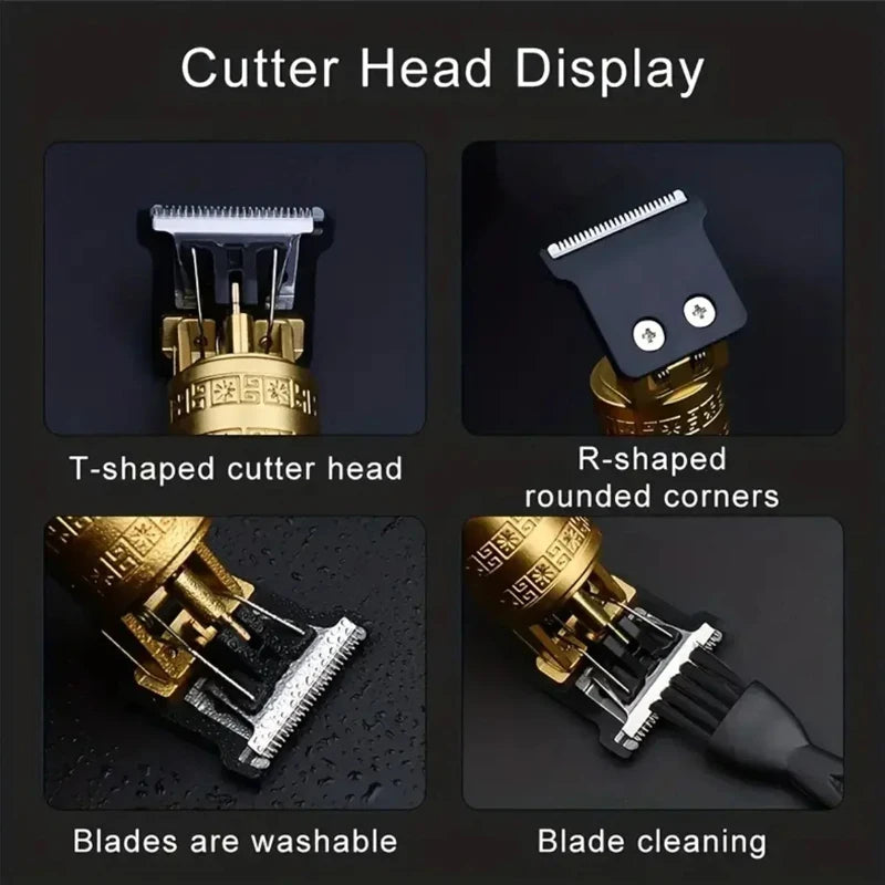 Vintage Body Hair Clipper T9 Hair Trimmer Man Beard Cutting Machine Cordless Beard Trimmer Kits Electric Body Hair Shaving