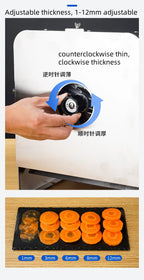Commercial Vegetable and Fruit Multi-Function Slicer Electric Automatic Lemon Potato Slicer Manual and Electric Dual Use